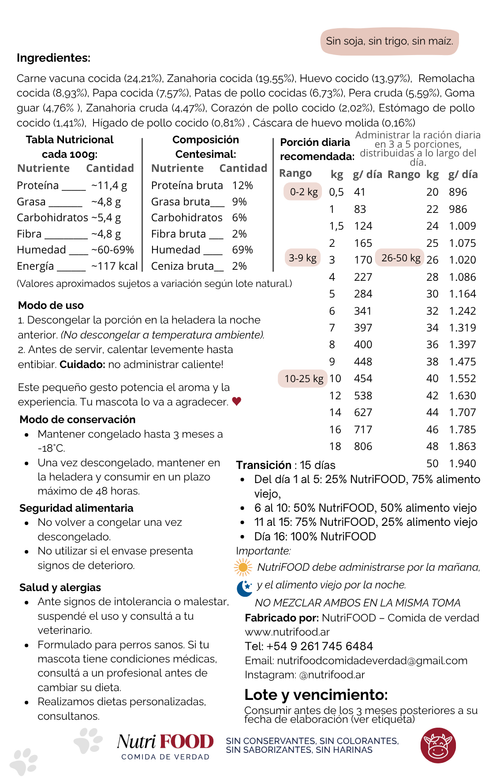 NutriFOOD Carne Vacuna
