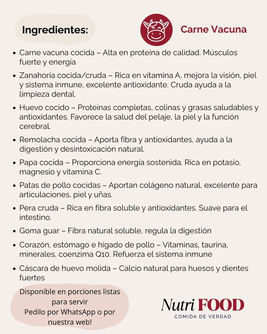 NutriFOOD Carne Vacuna